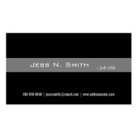 Plain,simple,elegant black business card. business card templates