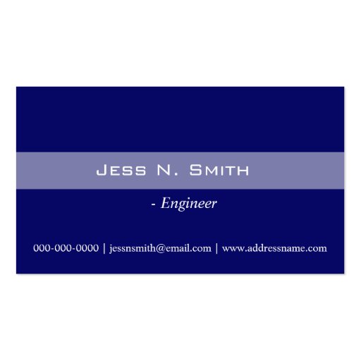 Plain,simple,elegant blue business card.