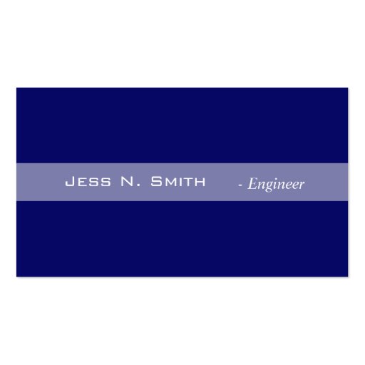 Plain,simple,elegant blue business card. (front side)