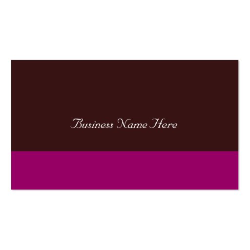 Plain,simple,elegant purple business card. (back side)