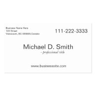 Plain, simple full information  business cards business card templates