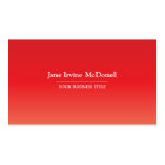 Plain & Simple Gradient Red Business Card