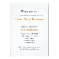 Plain, simple grey and white graduation custom invites