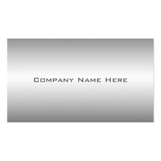 Plain,simple,metal shining business card. (back side)