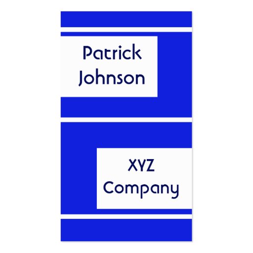 plain simple royal blue business card templates (front side)