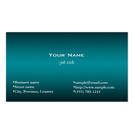 plain, simple, shining dark blue business card template