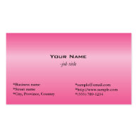 plain, simple, shining pink business card templates