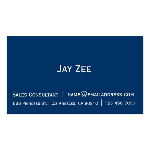 Plain simple two tone business card (front side)