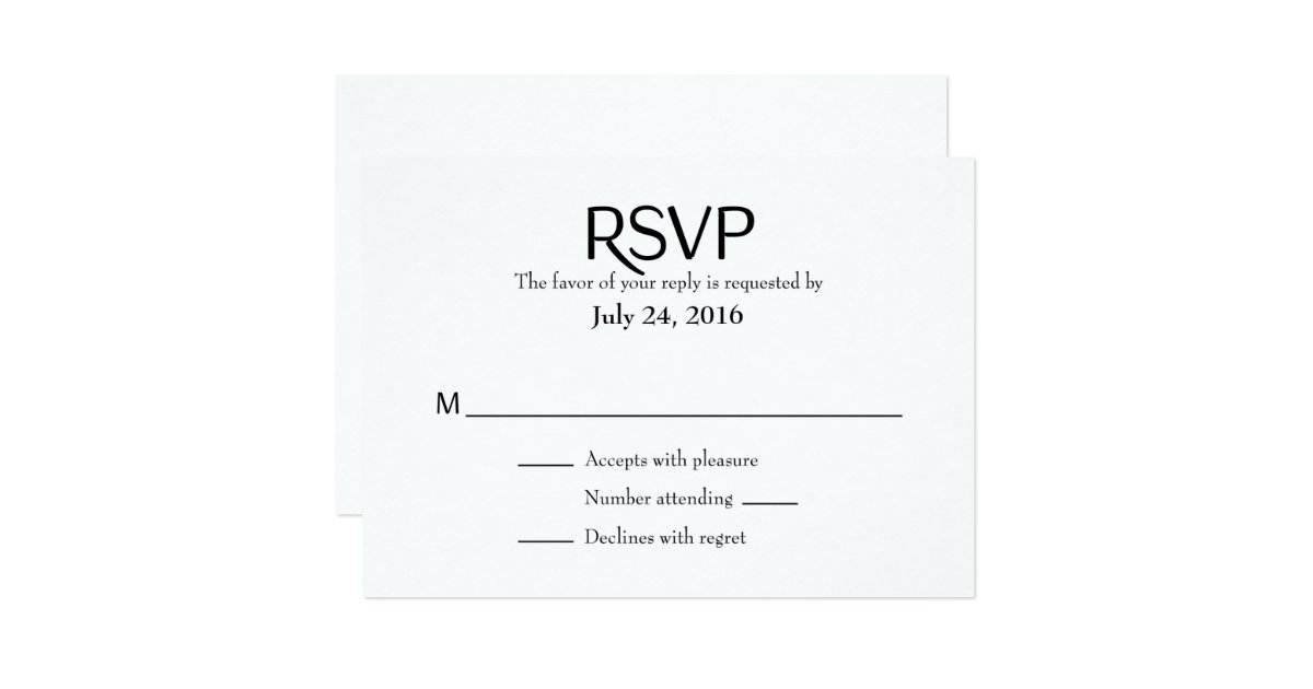 plain rsvp cards