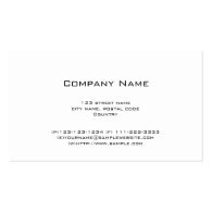 plain, simple white business card templates