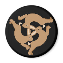 Plain Triple Hare magnets by WildWitch Plain Triple Hare magnets