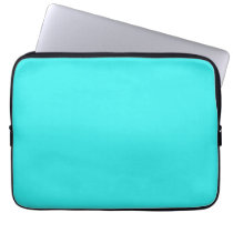 Plain Turquoise Color Background Computer Sleeve