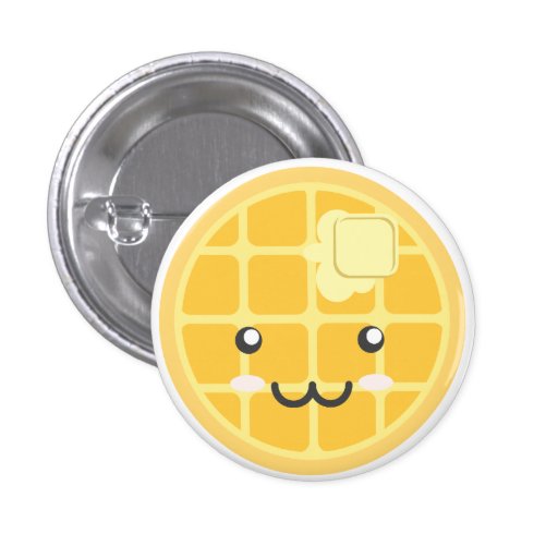 Plain Waffle Button Zazzle