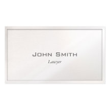 Plain White Border Lawyer/Attorney Business Card