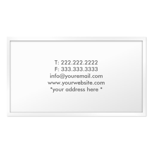 Plain White Border Lawyer/Attorney Business Card (back side)