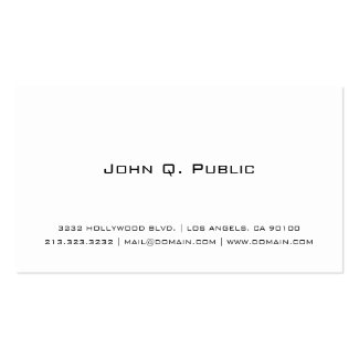 Plain White Business Card