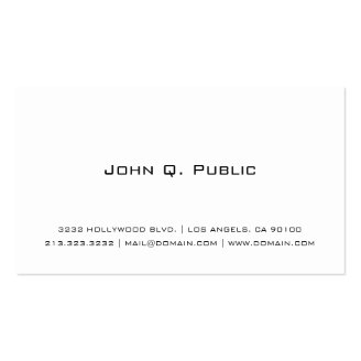 Plain White Business Card