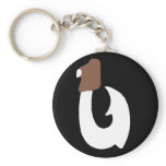 Plain White fish hook key chain