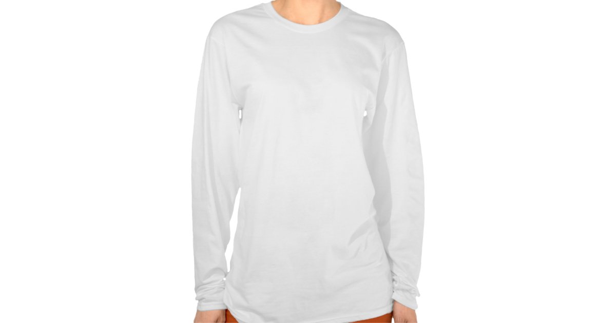 Plain White Ladies Long Sleeve Tshirt Zazzle