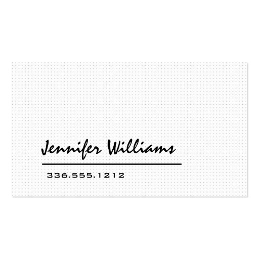 Plain White Minimalist Professional Business Card (front side)