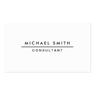 Plain White Professional Elegant Modern Simple Business Card