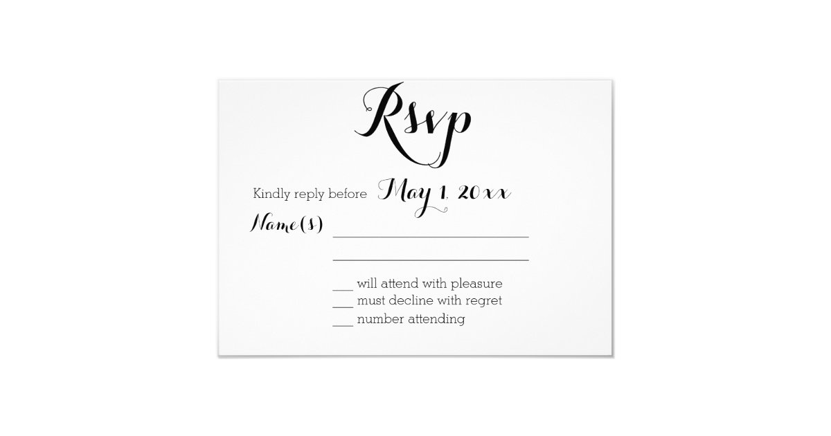 plain rsvp cards