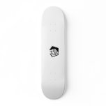 Plain white with logo custom skateboard