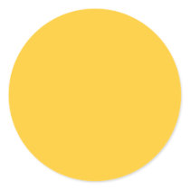 Plain Yellow Background. Round Stickers