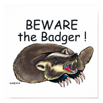 PlainBadger_black posters by FauxPawGrafix PlainBadger_black posters