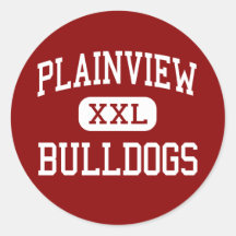 Plainview - Bulldogs - High - Plainview Texas Round Sticker