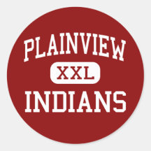 Plainview - Indians - Middle - Ardmore Oklahoma Stickers