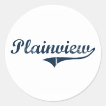 Plainview New York Classic Design Round Stickers