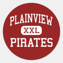 Plainview - Pirates - High - Plainview Nebraska Round Stickers