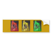 Plaits and Panties Gold bumper stickers by taiche Plaits and Panties Gold bumper stickers