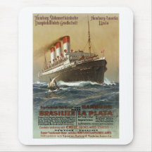 Plakat der Hamburg 1899 - Cruise Ship Liner Mousepads