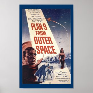 Plan 9 From Outer Space Vintage Movie Poster Art print