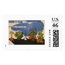 Plan A Farm Garden 1941 WPA Stamp