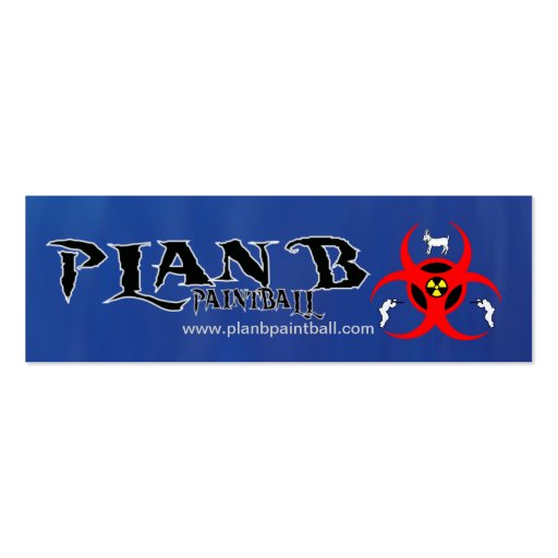 Plan B mini Business Card (back side)