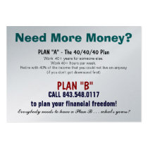 Plan B Sizzle Card Business Card Templates