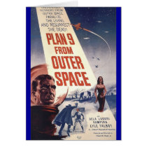 Plan nine from outer space" greeting cards