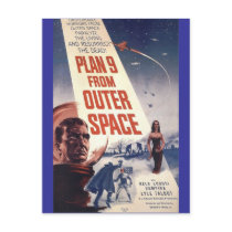 Plan nine from outer space" post cards
