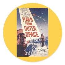 Plan nine from outer space" stickers