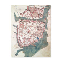Plan of Constantinople Post Card