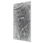 Plan of Paris, known as the 'Plan de Turgot' Canvas Print