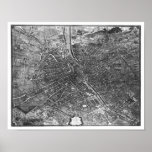 Plan of Paris, known as the 'Plan de Turgot' Poster