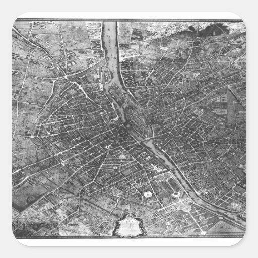 Plan of Paris, known as the 'Plan de Turgot' Sticker