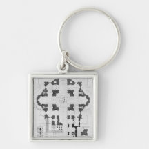 Plan of St. Peter's Basilica Keychains