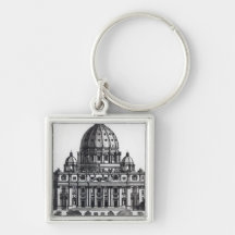 Plan of St. Peter's, Rome, engraved by Keychains
