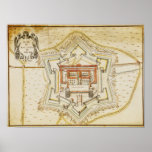 Plan of the citadel of Milan Posters