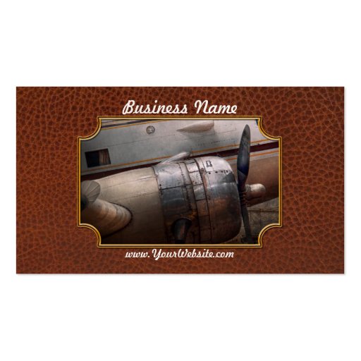 Plane - A little rough around the edges Business Card Template (front side)